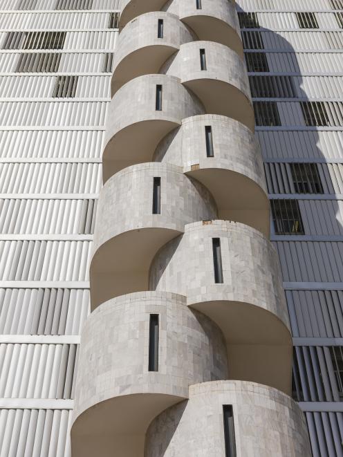 A stairwell of the side of a building in Brasilia's Federal District. Photo: Getty Images