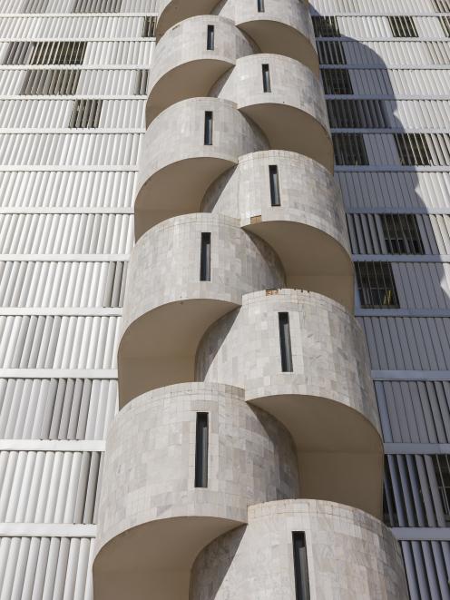 A stairwell of the side of a building in Brasilia's Federal District. Photo: Getty Images 