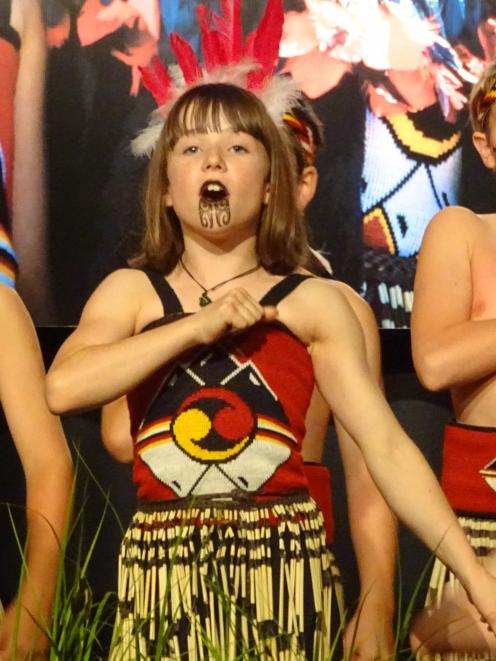 Eve Pagan (11) performs in Queenstown yesterday. PHOTOS: LOUISE SCOTT