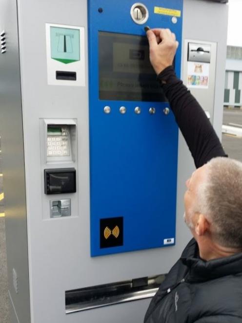 A parking ticket machine is set too high making it difficult for John Marrable and other...