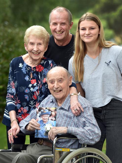 Wil Thomas celebrates his 100th birthday with wife Audrey (87), son Arwel 
...