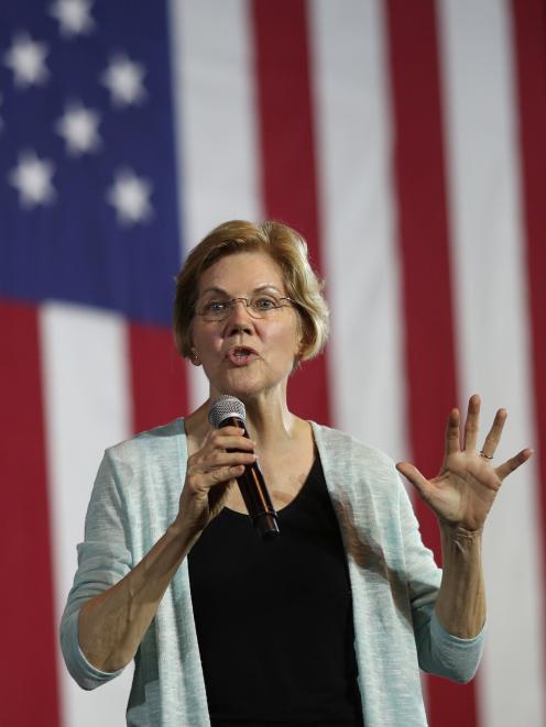 United States Democratic presidential candidate Elizabeth Warren speaks at a town hall in Los Angeles last month. Photo: Reuters