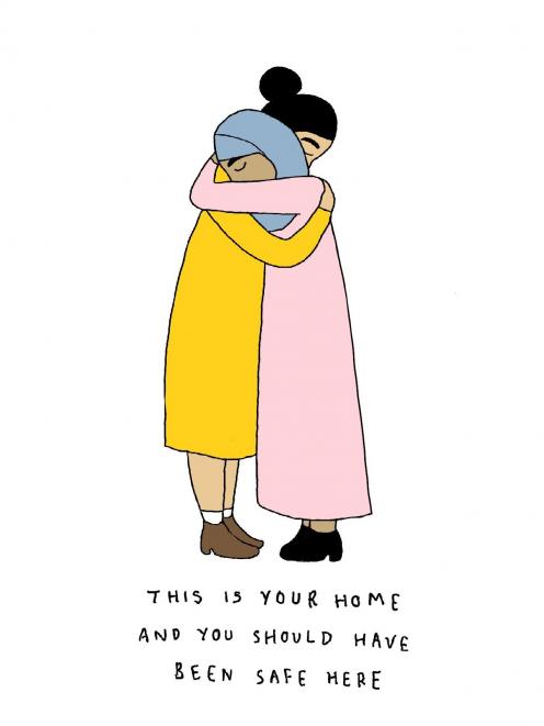 The illustration, created by former Dunedin artist Ruby Jones, which went viral after the March...