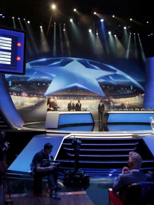 A view from the UEFA Champions League draw. Photo: Reuters.