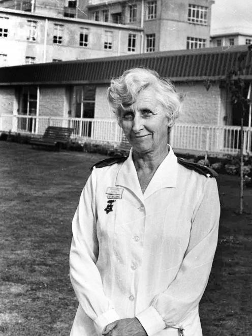 Rona Williams, outside the Geriatric Assessment Unit at Wakari Hospital in 1985.PHOTO: SUPPLIED