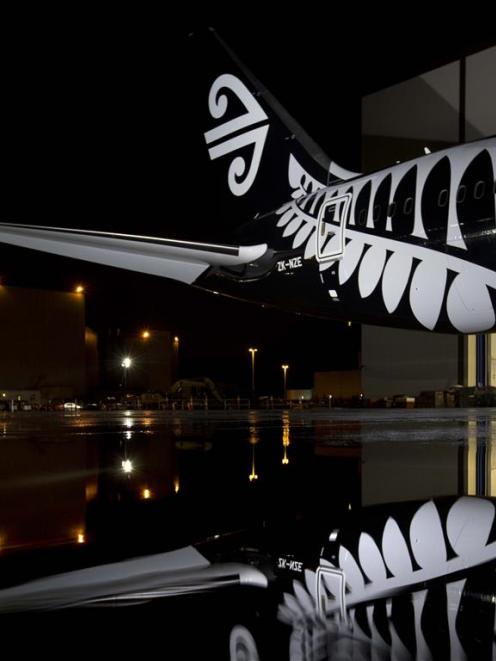 Air New Zealand’s first-half trading more than doubled profits; pictured is the unveiling in...