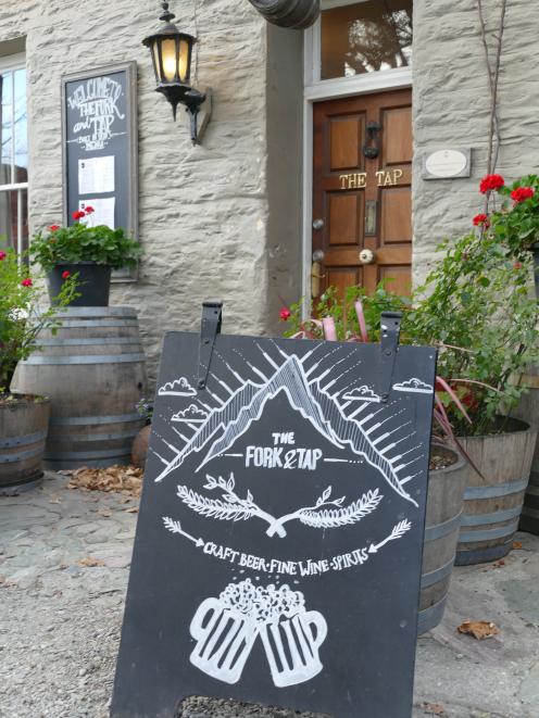 The Tap and Fork, a busy gastro pub in historic Arrowtown.