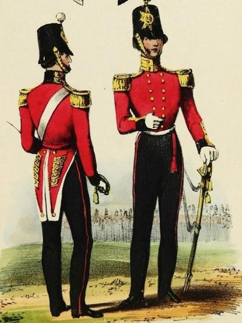 The uniform of the 70th Foot in the mid 19th century.