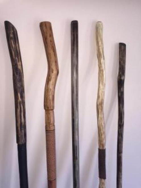 Gyde also makes walking sticks. Photo: North Canterbury News