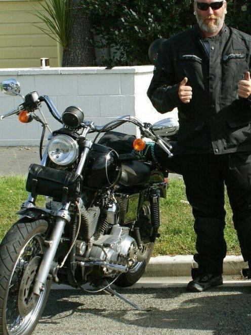 Deceased Athol man Russel Blackford  with his 1998 Harley-Davidson 98 Sportster Custom 120, which...