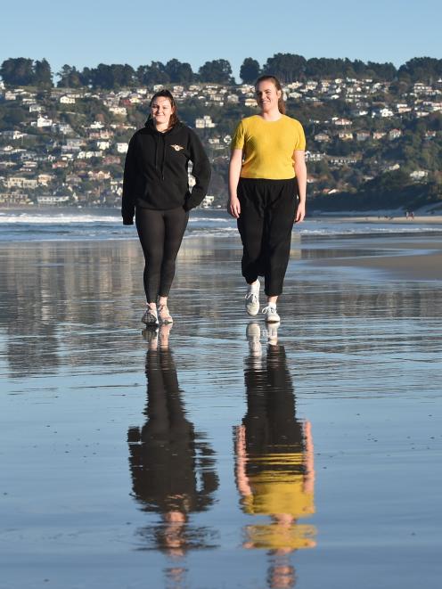 Jody Mowat, of St Kilda Surf Life Saving Club, and Charlotte Becconsall-Ryan, of Warrington Surf...