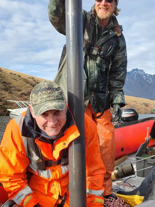 Marcus Vandergoes, co-leader of the Lakes 380 project from GNS Science, and Otago University’s...