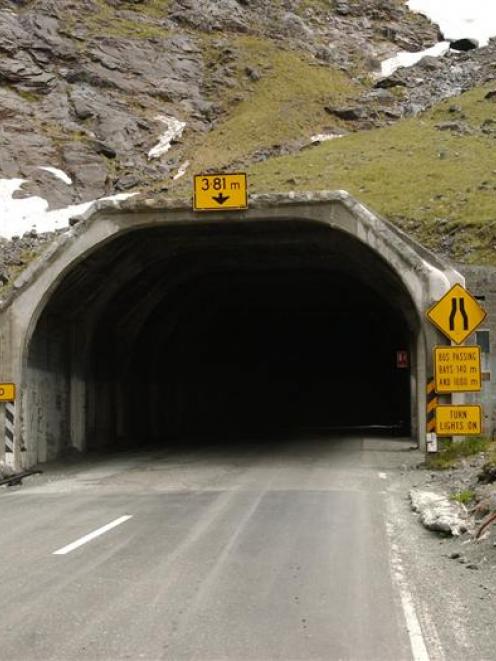 The eastern portal of the Homer Tunnel. Photo by Craig Baxter.