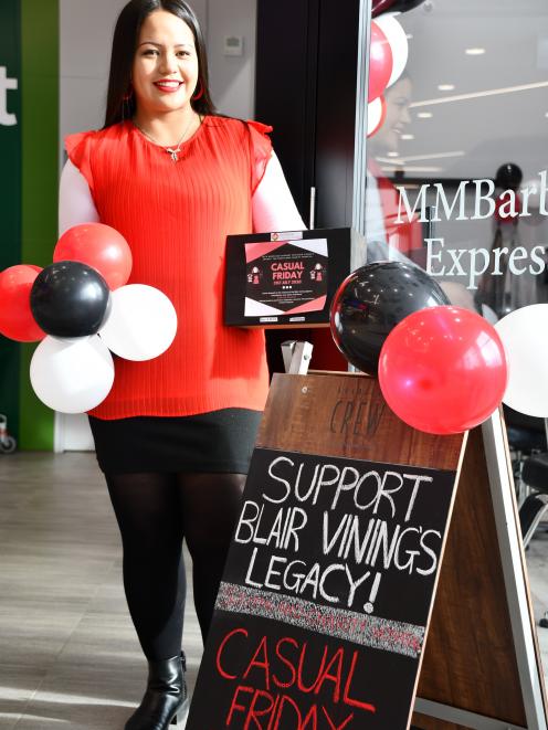 MMBarber Express Invercargill manager and hair stylist Waimarie Parata outside the shop yesterday.