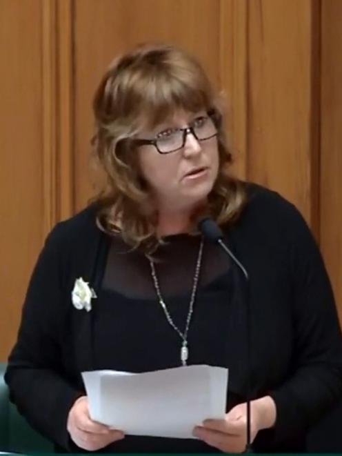 Clare Curran in Parliament last Thursday. PHOTO: PARLIAMENT TV