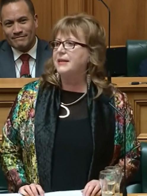 Labour MP for Dunedin South Clare Curran gives her speech. 