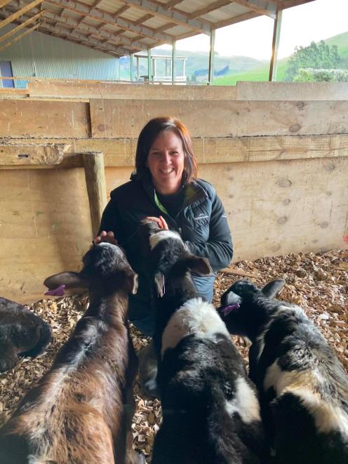 Dairy farmer Lynne Johnston, of Clarendon, has been rearing calves for 18 years. PHOTO: LYNNE...