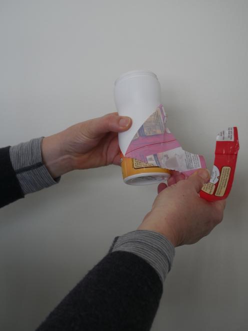 Soft plastic sleeves should be removed from recyclable plastic bottles.