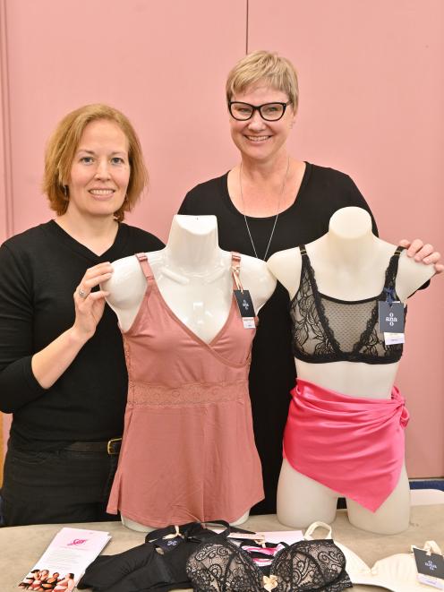Andrea Samson (left) and Lucy Warren are importers of lingerie for breast cancer survivors. PHOTO...
