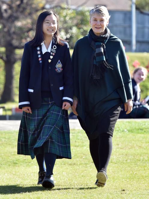 Otago Girls' High School year 13 pupil Will Chomchoei, of Thailand, and Otago Girls' High School...