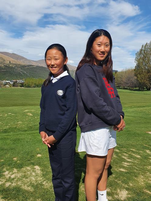 Yoonae Jeong (left) and Sumin Kang are ready to lead the Otago women's golf team 
...