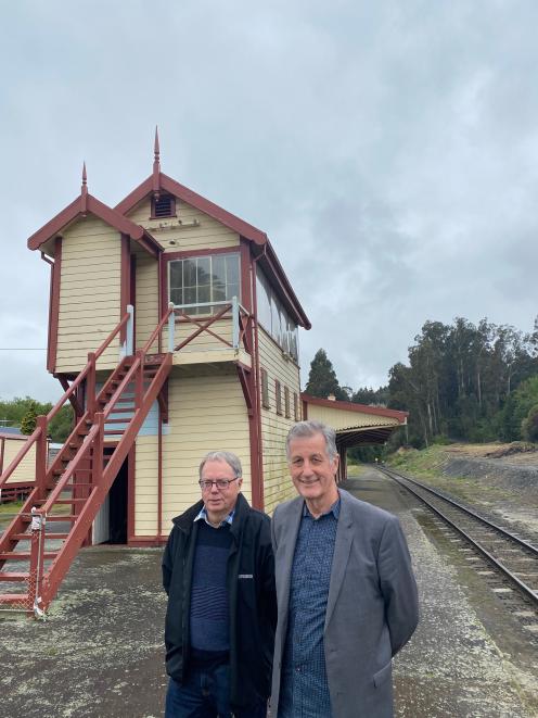 Rail Heritage Trust of New Zealand executive officer Barry O'Donnell (right) and South Island...