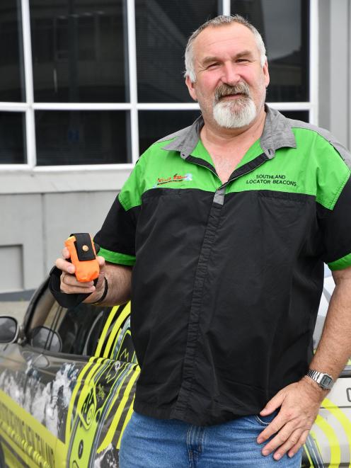 Southland Locator Beacon Charitable Company chairman John Munro with one of the locator beacons...