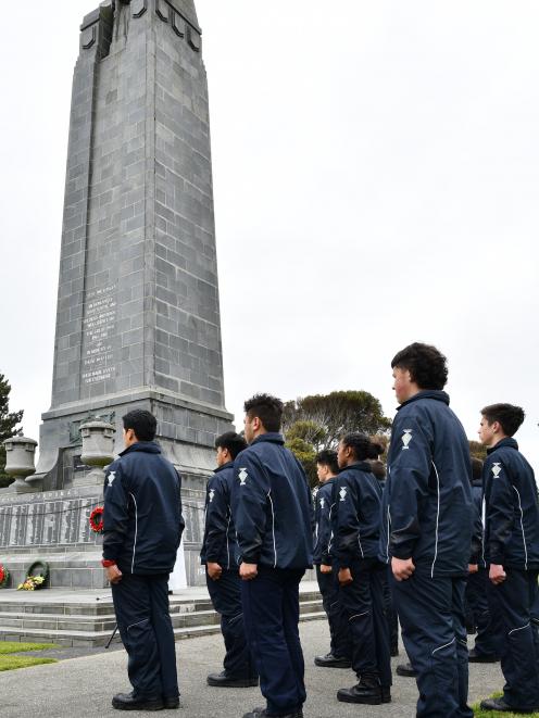 About 50 people attended the Invercargill Armistice Day service this year. PHOTOS: LAURA SMITH