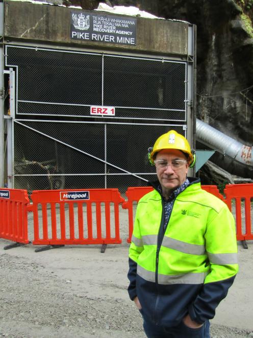 Dinghy Pattinson at the mine 
portal. PHOTO: SUPPLIED