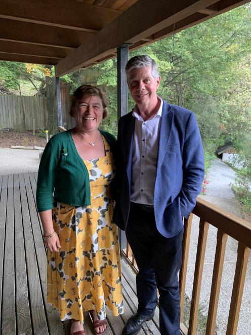 Whakatipu Wildlife Trust executive officer Leslie Van Gelder and trustee David Penrose at the...