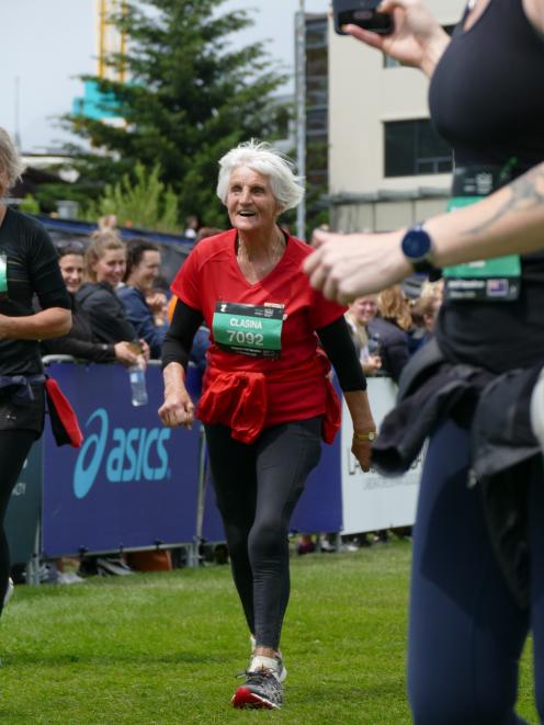 The oldest competitor in the event was half-marathon entrant Clasina Van der Veeken (89), of...