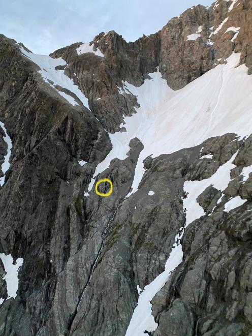 The location of climbers when rescued.