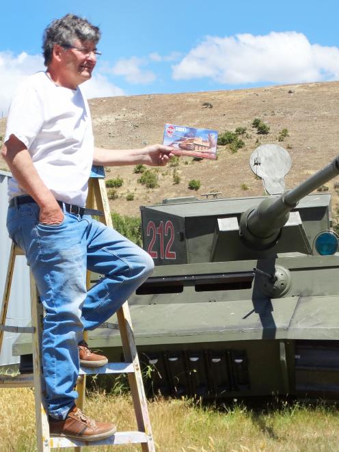 Peter Akass and his replica Tiger tank. PHOTOS: MARK PRICE