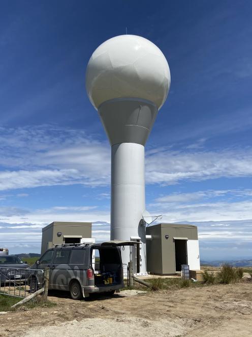 The new MetService weather radar in Dunedin. PHOTO: SUPPLIED