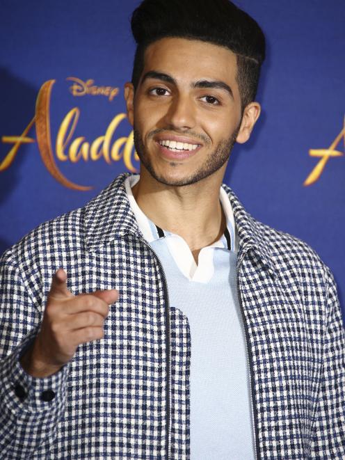 Egyptian-born Canadian actor Mena Massoud on the set during filming of Disney’s Aladdin in 2019....