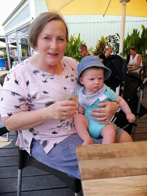 Invercargill woman Jocelyn Finlayson with her grandson.PHOTO: SUPPLIED
