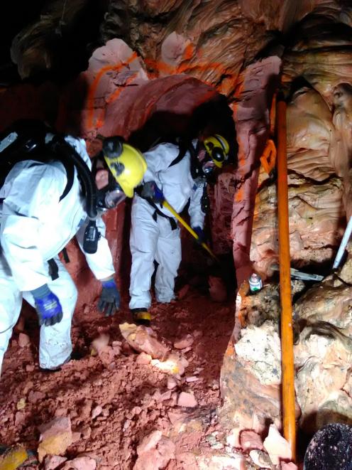 Inside the Rocsil plug tunnel. Photo: Pike River Recovery Agency 