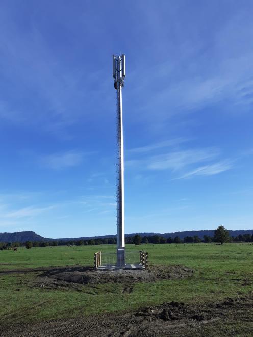 The first West Coast fibre enabled cell site along the Haast Highway 8km west of Fox Glacier...