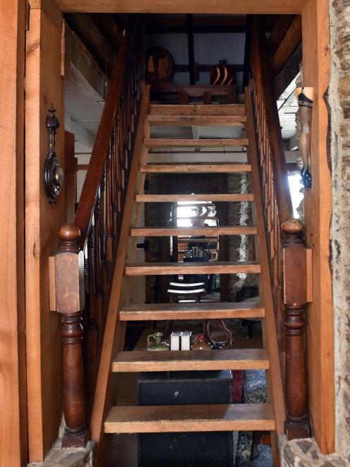 The stairs were made from macrocarpa milled on site. Photo: Peter McIntosh