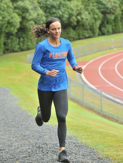 Rebekah Greene runs around the outside of the Caledonian Ground this week in preparation for the...