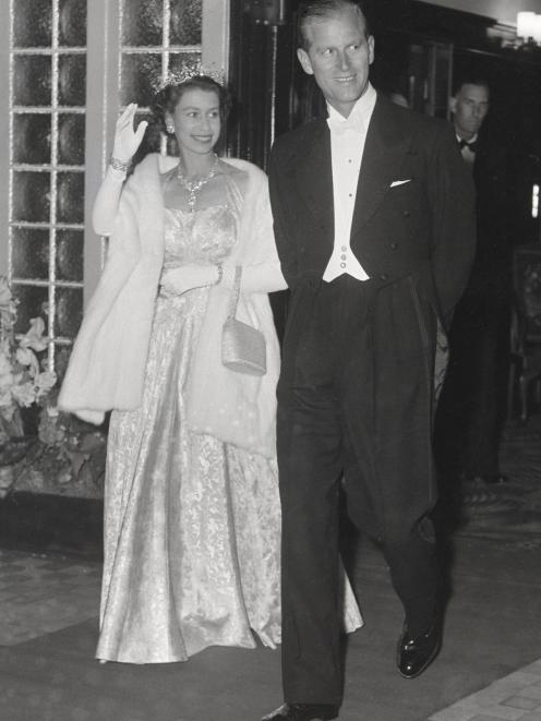 The Queen and Prince Philip leave the Law Courts Hotel to attend a concert
...