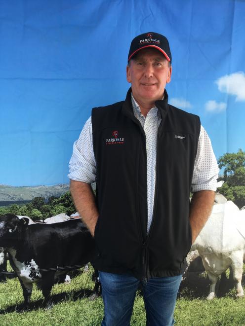 Robbie Clark, of Culverden, was promoting the attributes of Speckle Park cattle at last month’s...