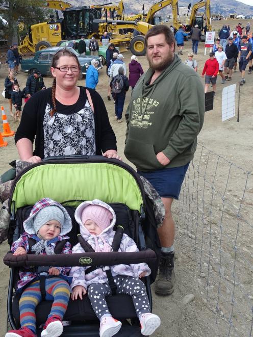 Danielle and Willy Duncan, of Gore, with twins Oliver and Isabelle Duncan (13 months) at the...