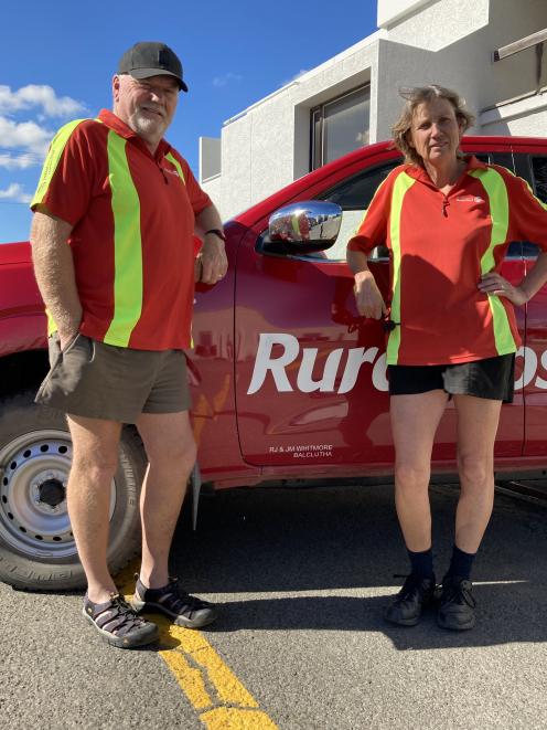 South Otago rural posties Richard and Jane Whitmore.PHOTO: MARY-JO TOHILL