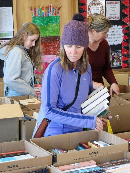 Browsing for books at the St Joseph’s School Book Fair in Queenstown yesterday is Katrina Preston...