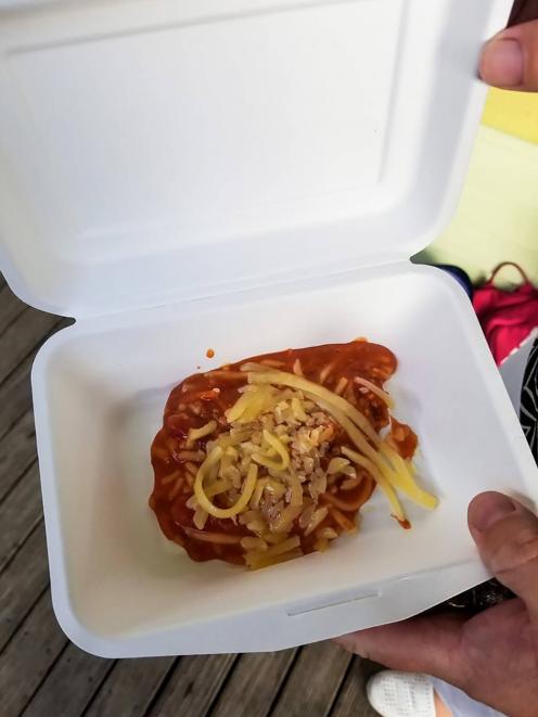 A lunch of spaghetti and cheese served to kids at Kaitaia Primary School arrived late on...