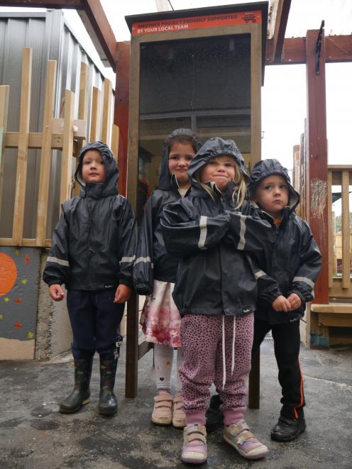 Otago Childcare Centre children (from left) Nicholas Duncan, Elyse Casbolt, Frankie Still and...
