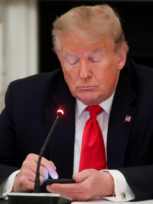 Donald Trump called Facebook's decision and his banning across tech platforms "a total disgrace"...