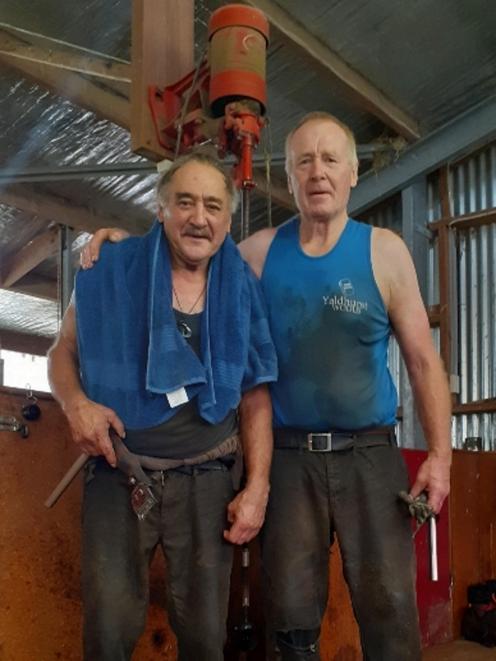 Matt Day (left) and Kelvin Webster have been shearing together for more than 20 years. PHOTO:...
