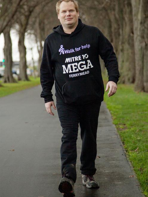 Stephen McPaike spent Wednesday walking around South Hagley Park for 24 hours to raise awareness...
